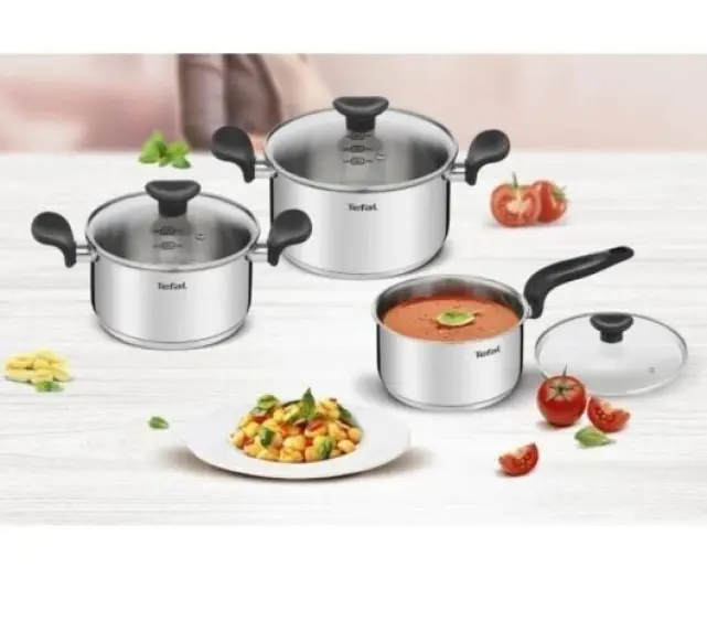 Tefal Set Batterie De Cuisine 6Pcs En Inox  E308S674